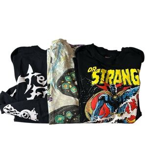 LOT of 3 TEDDY FRESH tees x MYFAWNY Snake x MARVEL‎ Strangelove Heavy Metal XS-S